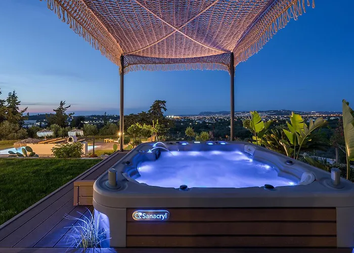 ヴィラ Luxury Olivenest With Private Heated Pool, Hot Tub & Sauna